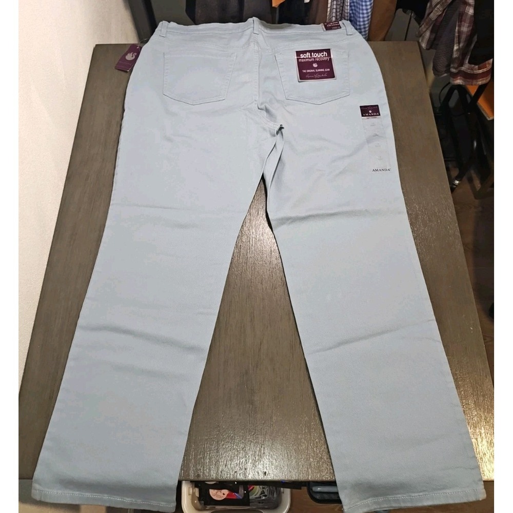 Gloria Vanderbilt Amanda Jeans Womens 18 Short Light Blue Tapered Leg Classic... - Picture 4 of 16